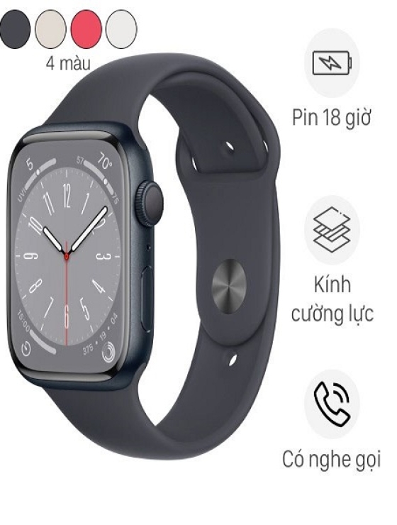 Đồng hồ thông minh Apple Watch S8 GPS 45mm