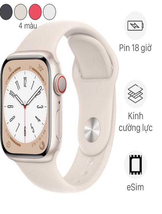 Đồng hồ thông minh Apple Watch S8 LTE 41mm