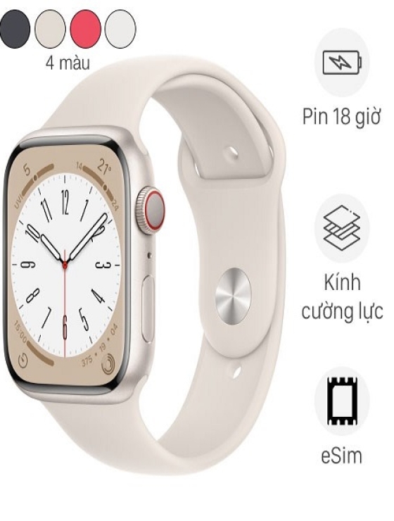 Đồng hồ thông minh Apple Watch S8 LTE 45mm